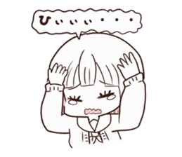 High school student with uneasy feelings sticker #15642976
