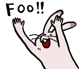 Cheerfully RoseGreyRabbit sticker #15643267