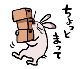 Cheerfully RoseGreyRabbit sticker #15643274