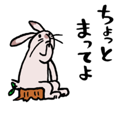 Cheerfully RoseGreyRabbit sticker #15643275