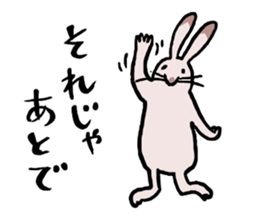 Cheerfully RoseGreyRabbit sticker #15643293