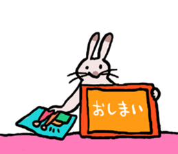 Cheerfully RoseGreyRabbit sticker #15643297