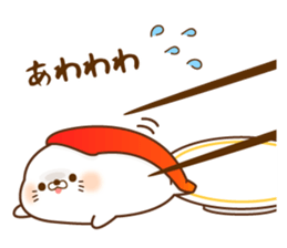 Stinging tongue seal sushi2 sticker #15645050