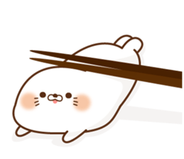 Stinging tongue seal sushi2 sticker #15645053