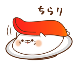 Stinging tongue seal sushi2 sticker #15645055