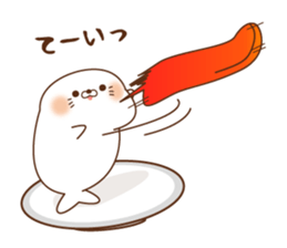Stinging tongue seal sushi2 sticker #15645056