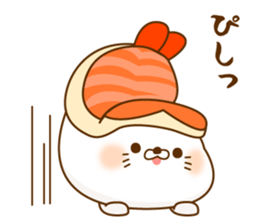 Stinging tongue seal sushi2 sticker #15645059
