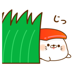 Stinging tongue seal sushi2 sticker #15645061