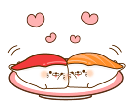 Stinging tongue seal sushi2 sticker #15645066