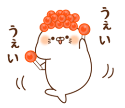 Stinging tongue seal sushi2 sticker #15645070