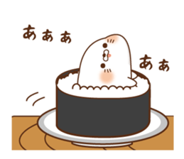 Stinging tongue seal sushi2 sticker #15645081