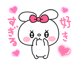 It moves cute! Cat bunny.6nd sticker #15645114