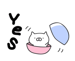 It moves cute! Cat bunny.6nd sticker #15645115