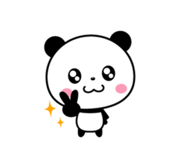 Animation version of cute panda sticker #15646417
