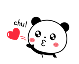 Animation version of cute panda sticker #15646419