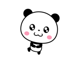 Animation version of cute panda sticker #15646421