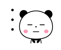 Animation version of cute panda sticker #15646426