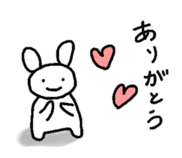 A relaxing white rabbit sticker #15646522