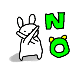 A relaxing white rabbit sticker #15646528