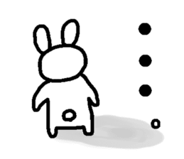 A relaxing white rabbit sticker #15646538
