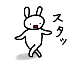 A relaxing white rabbit sticker #15646566