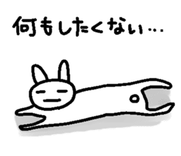 A relaxing white rabbit sticker #15646568