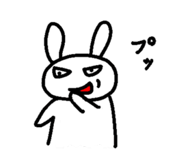 A relaxing white rabbit sticker #15646569
