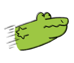 A funny crocodile 4 sticker #15647623