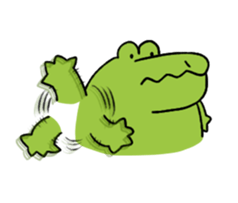 A funny crocodile 4 sticker #15647632