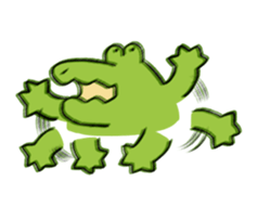 A funny crocodile 4 sticker #15647633