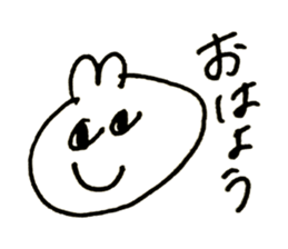 strange eyes rabbit sticker #15647818