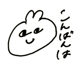 strange eyes rabbit sticker #15647820