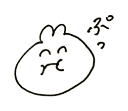 strange eyes rabbit sticker #15647822