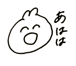 strange eyes rabbit sticker #15647823