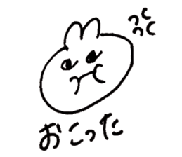 strange eyes rabbit sticker #15647824