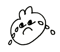 strange eyes rabbit sticker #15647825