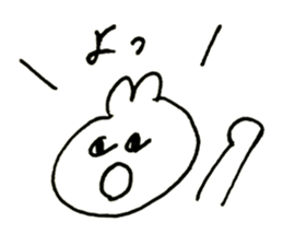 strange eyes rabbit sticker #15647826