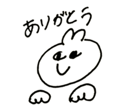 strange eyes rabbit sticker #15647828