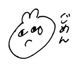 strange eyes rabbit sticker #15647829