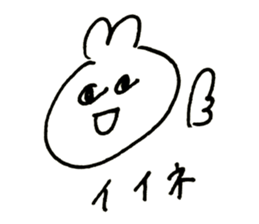 strange eyes rabbit sticker #15647830