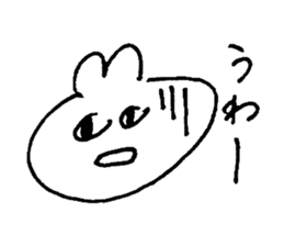 strange eyes rabbit sticker #15647832