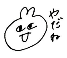 strange eyes rabbit sticker #15647833