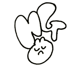 strange eyes rabbit sticker #15647835