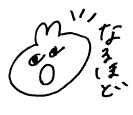 strange eyes rabbit sticker #15647836