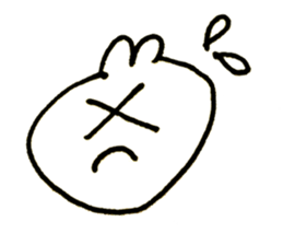 strange eyes rabbit sticker #15647838