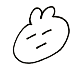 strange eyes rabbit sticker #15647841