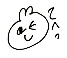 strange eyes rabbit sticker #15647842