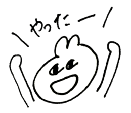 strange eyes rabbit sticker #15647843