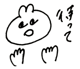 strange eyes rabbit sticker #15647844