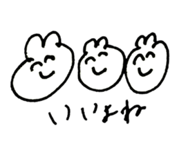 strange eyes rabbit sticker #15647845